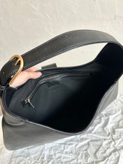 APHRODITE LARGE 47 SHOULDER BAG IN BLACK CALFSKIN