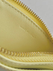 TRIOMPHE 9 WALLET TWO-IN-ONE YELLOW PASTEL CALFSKIN