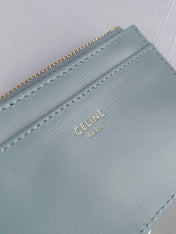 TRIPHOME 9 WALLET TWO-IN-ONE GLACIER BLUE CALFSKIN