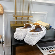 LV GLORIA FLAT LOAFER LOGO STAMPING WHITE