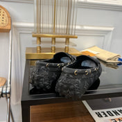 LV GLORIA FLAT LOAFER CLASSIC MONOGRAM BLACK