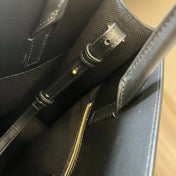 STANDARD A4 TOTE BAG IN BLACK CALFSKIN