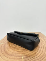 CALYPSO 26 BLACK LAMBSKIN CHAIN BAG