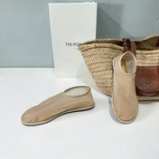 THE ROW 26S SOCK FLATS IN NUDE BEIGE MESH
