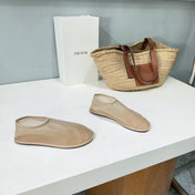 THE ROW 26S SOCK FLATS IN NUDE BEIGE MESH