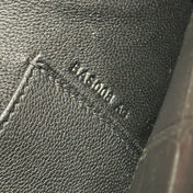 KELLY CUT 31 IN BLACK SHINY ALLIGATOR LEATHER WITH SILVER HARDWARE