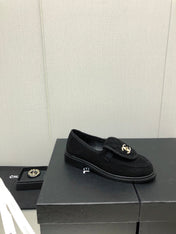 moccasins black denim 40mm