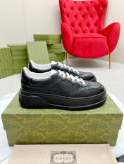 GG EMBOSSED TRAINER BLACK CALFSKIN