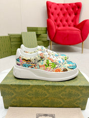 GG TRAINER SAGE CALFSKIN WITH RABBIT PATTERN