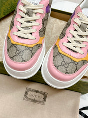 GG TRAINER LIGHT BROWN AND PINK CALFSKIN