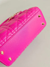 MEDIUM LADY 20 HANDBAG IN HOT PINK LAMBSKIN