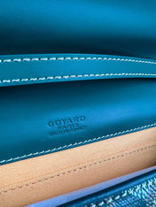 MONTE-CARLO PM CLUTCH 25 IN GREEN GOYARDINE CANVAS