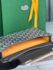 MONTE-CARLO PM CLUTCH 25 IN GRAY GOYARDINE CANVAS