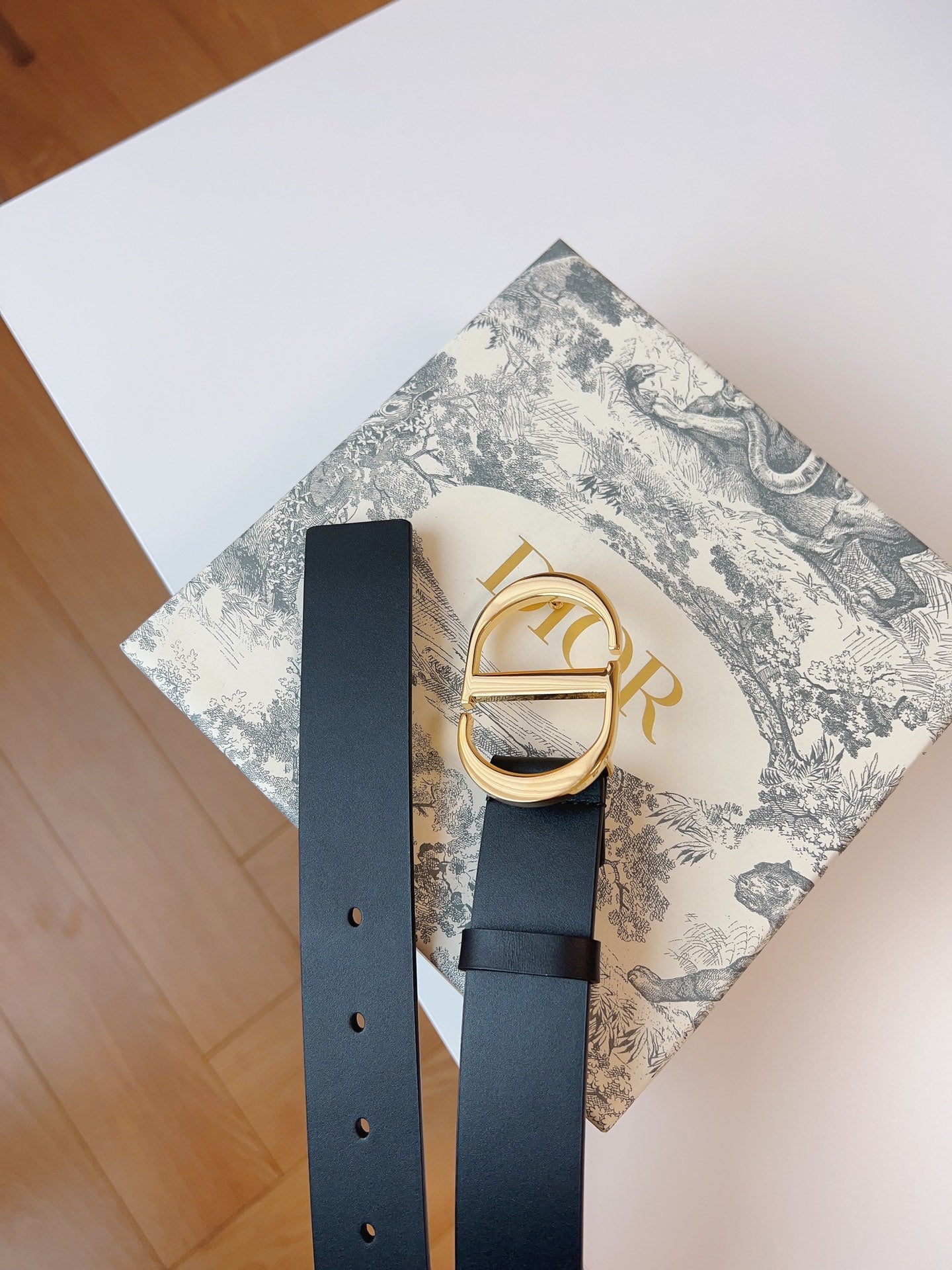 DIOR 25S BELT 30 MM IN BLACK CALFSKIN 613180