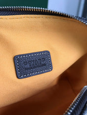 VENDÔME COSMETIC POUCH 17 IN GREY BLACK GOYARDINE CANVAS AND CALFSKIN TRIM