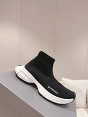 BALENCIAGA 25S SPEED TRAINER SNEAKERS 55 MM IN BLACK KNIT STYLE 5