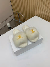CELINE 26S SANDALS IN WHITE WOOL