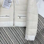 MONCLER 25S TWEED DOWN HOODED JACKET 256