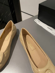 BALLET FLAT BEIGE CREAM LAMBSKIN