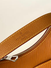 MARELLINI 19 BROWN EPI GRAINED LEATHER