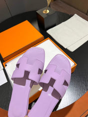 0RAN SANDAL Leather Lavender