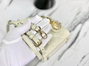MICRO LADY 12 BAG IN GLOSSY WHITE LAMBSKIN
