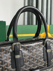 AMBASSADE DOCUMENT CASE 35 IN BLACK GOYARDINE CANVAS