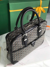 AMBASSADE DOCUMENT CASE 35 IN BLACK GOYARDINE CANVAS