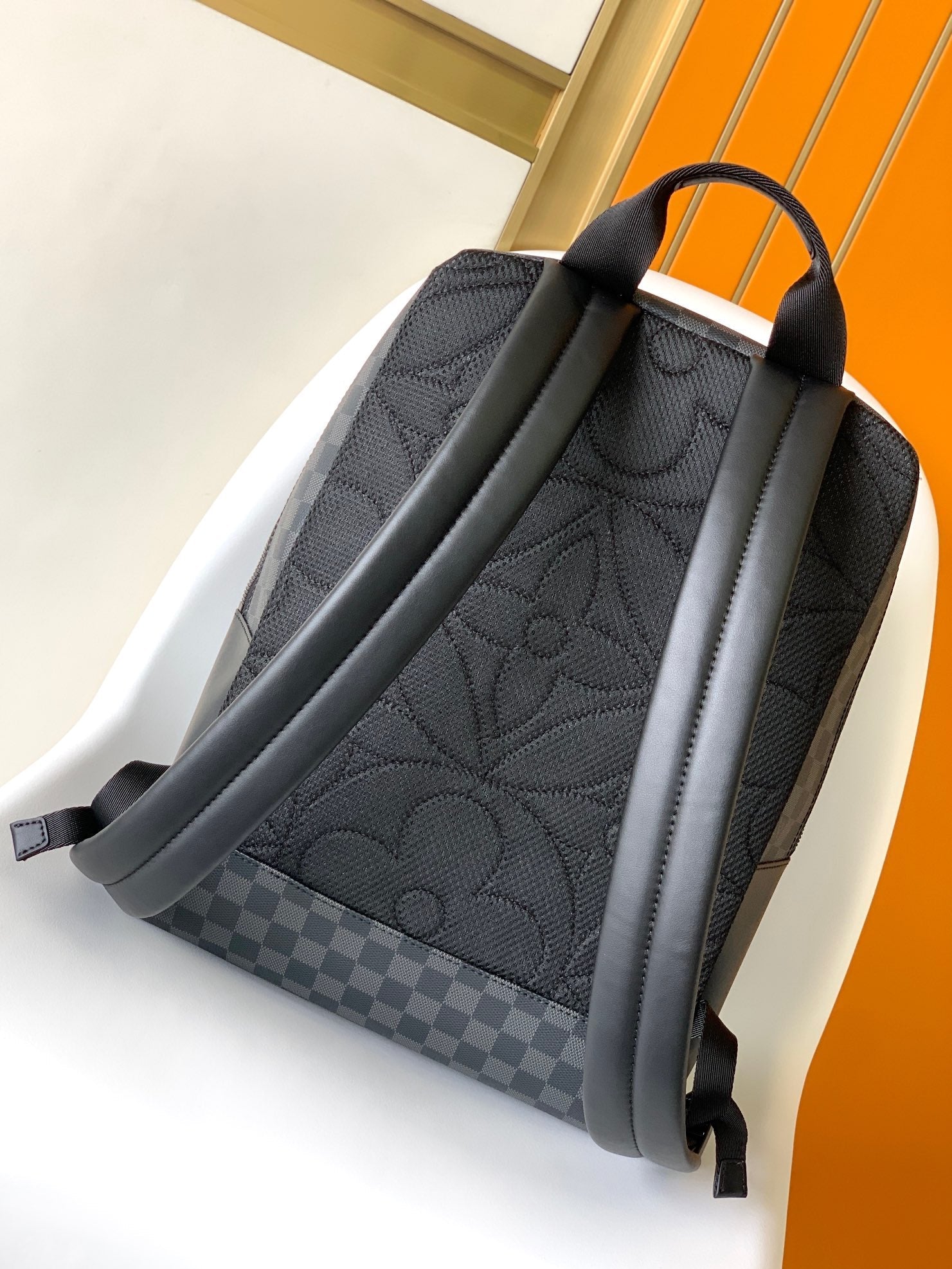 BACKPACK 41.5 IN BLACK MONOGRAM LAMBSKIN