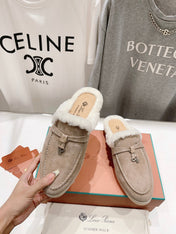 LP CHARMS WALK BABOUCHE LOAFERS PEANUT FLEECE