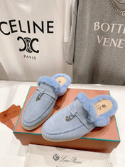 LP CHARMS WALK BABOUCHE LOAFERS SAPPHIRE FLEECE