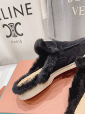 LP CHARMS WALK BABOUCHE LOAFERS BLACK FLEECE