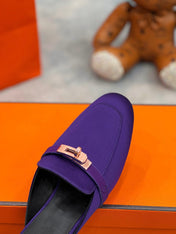 0Z Mule Violet Silk Thick Cloth/Sheepskin