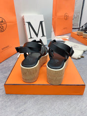 HAVANE 30 SANDAL IN BLACK CALFSKIN