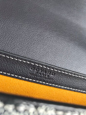 233 BAG 25 IN GRAY CALFKIN AND GOYARDINE CANVAS