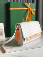 MONTE-CARLO PM CLUTCH 25 IN WHITE GOYARDINE CANVAS