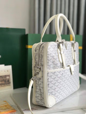 AMBASSADE DOCUMENT CASE 35 IN WHITE GOYARDINE CANVAS