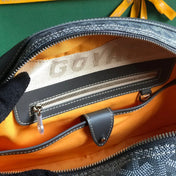 SAINT JEANNE BAG 35 IN GREY GOYARDINE CANVAS AND CALFSKIN