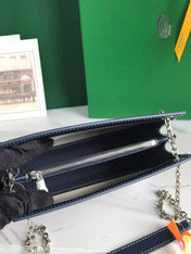 ROUETTE STRUCTURÉ MINI BAG 21 IN NAVY BLUE GOYARDINE CANVAS AND CALFSKIN
