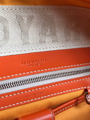 SAINT JEANNE BAG 35 IN RED ORANGE GOYARDINE CANVAS AND CALFSKIN