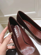 PRA BASIC HIGH-HEELED CHOCOLATE SATIN