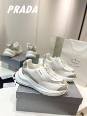 PRA SYSTEME BRUSHED SNEAKERS WHITE CALFSKIN