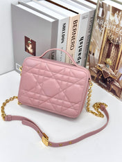 CARO BOX 19 IN LIGHT PINK CALFSKIN