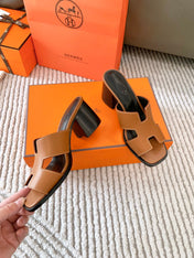 HELIA 60 SANDAL IN BRONZE BROWN CALFSKIN