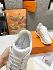 LV WOMEN SNEAKER IN WHITE MIX BEIGE CREAM CALFSKIN