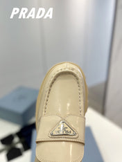 PRA BRUSHED LEATHER MONOLITH LOAFERS BEIGE