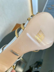 GG CRYSTAL HORSEBIT SANDAL SIVER LAMBSKIN