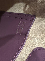 LOE MINI 19 PEBBLE BUCKET IN DARK BURGUNDY MELLOW CALFSKIN