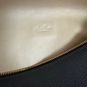 EXTRA POCKET BACKPACK L23.5 IN DARK BLUE CALFSKIN WITH GOLD HARDWARE