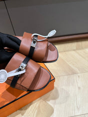 GABRIEL SANDAL CINNAMON CALFSKIN